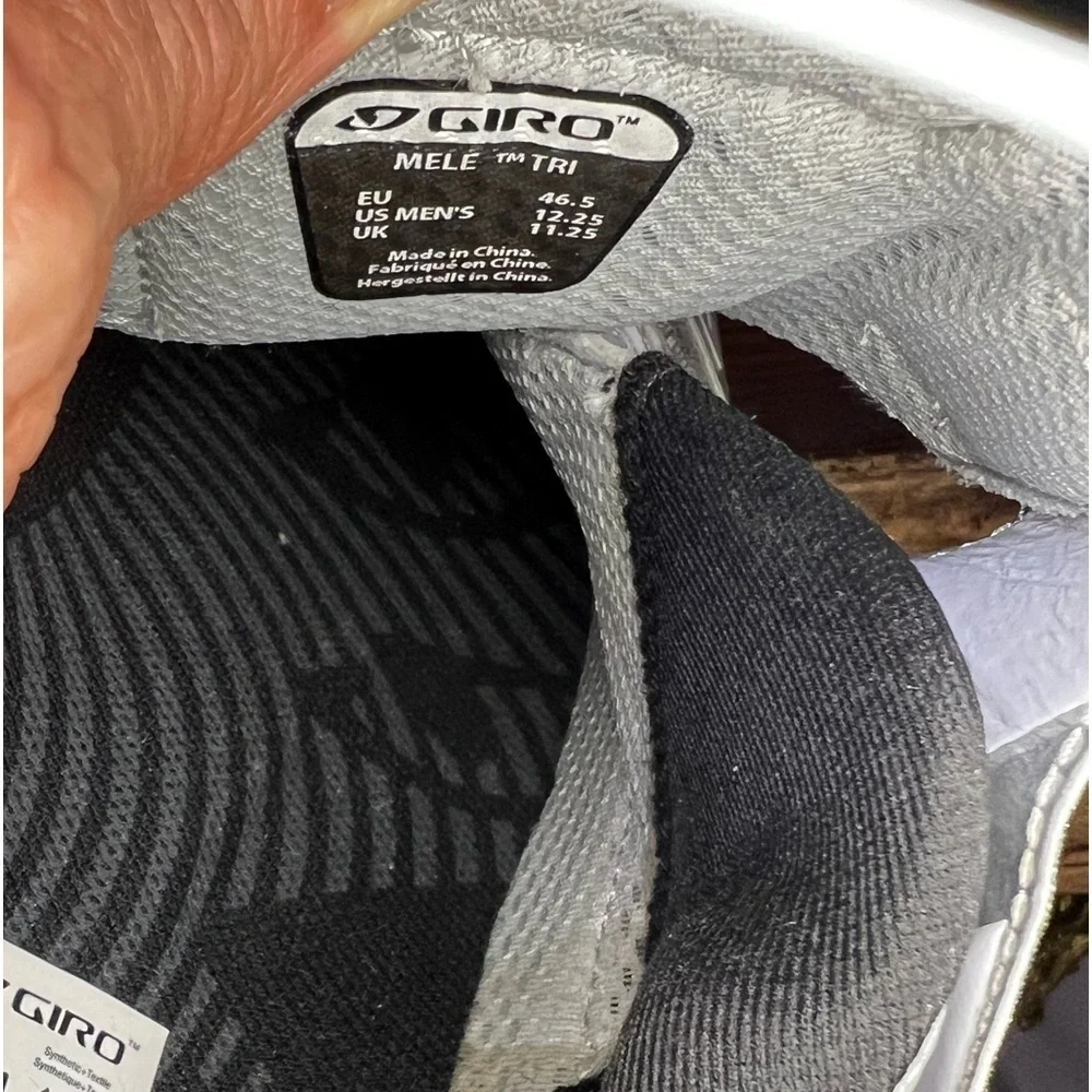 Giro Mele Tri Shoes, cycling shoes chrome & white, great shape (MB2)